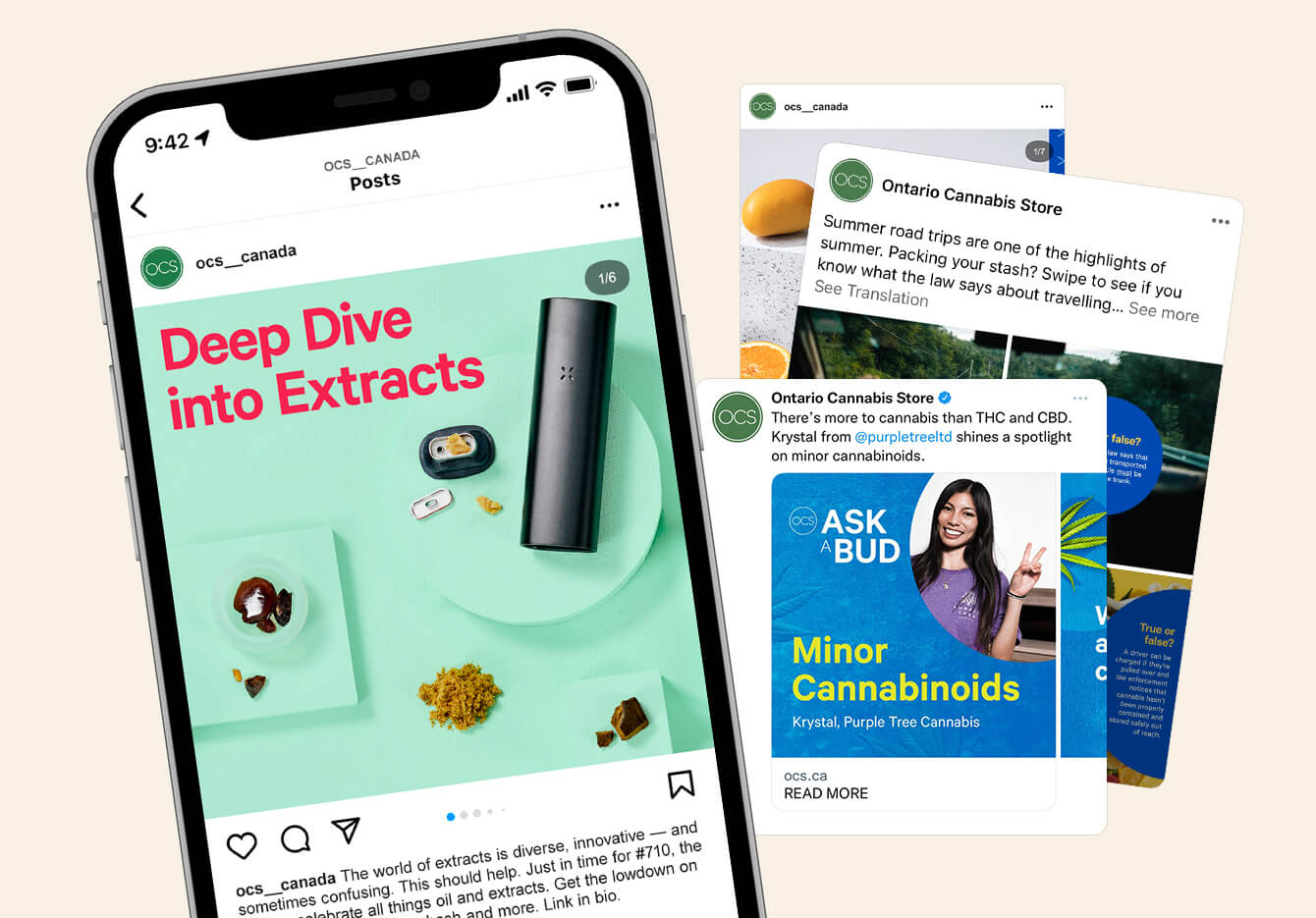 Get More OCS Cannabis Content on Instagram and Facebook | Ontario Cannabis Store