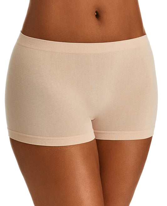 Cabana Cotton Seamless Boyshort Underwear - White