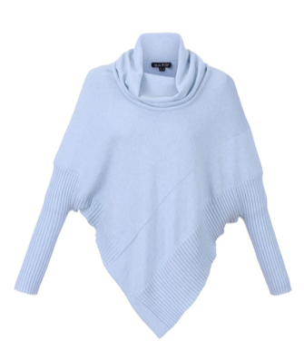 Marble Roll Neck Poncho