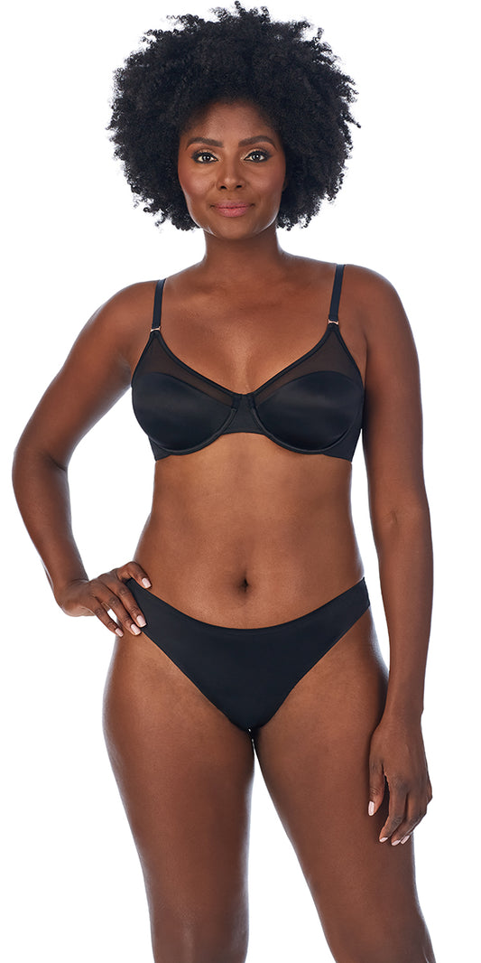 Smooth Shape Unlined Underwire Bra - Black