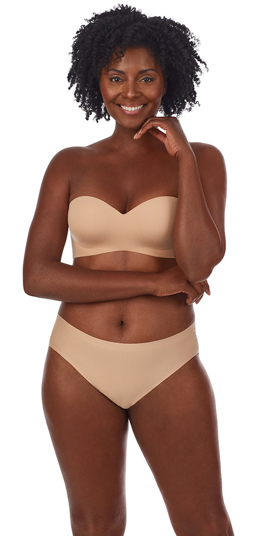 All.You. LIVELY Women's No Wire Strapless Bra - Toasted Almond 32C