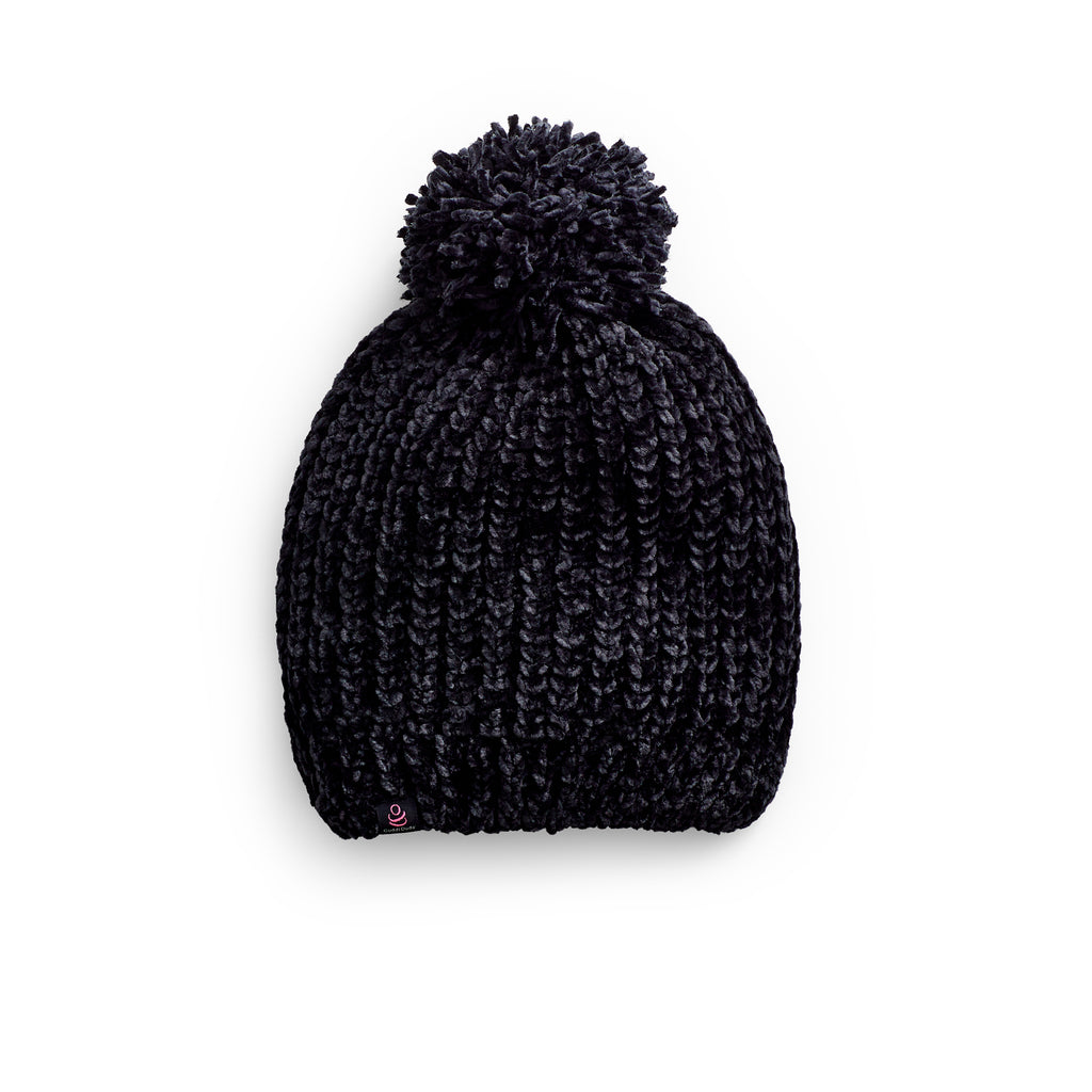 Chenille Beanie with Pom