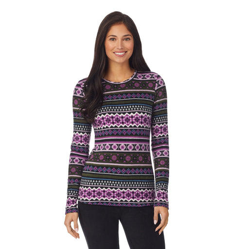 Cuddl Duds + Fleecewear With Stretch Long Sleeve Crew