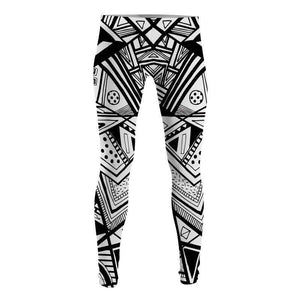 black and white patterned leggings