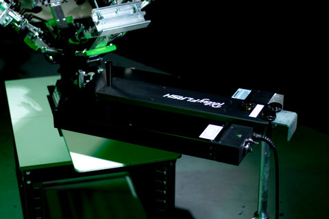 a large flash dryer hovers over a platen