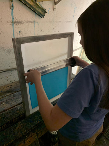 lucy coating a screen