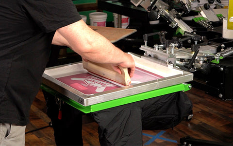 person screen printing