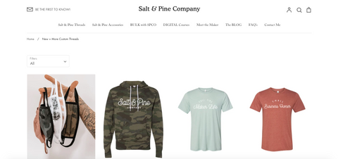 Sitio web de Salt and Pine Co