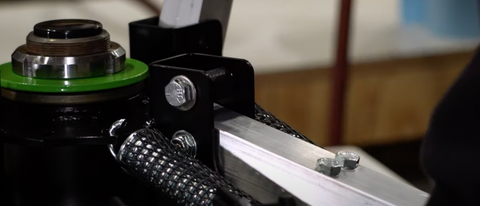 The bumper bolt of a screen printing press