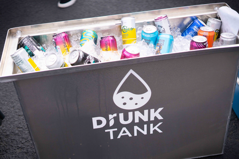 a dunk tank that says drunk tank