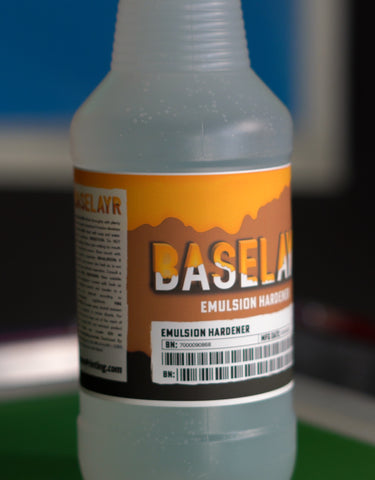 bottle of baselayr emulsion hardener