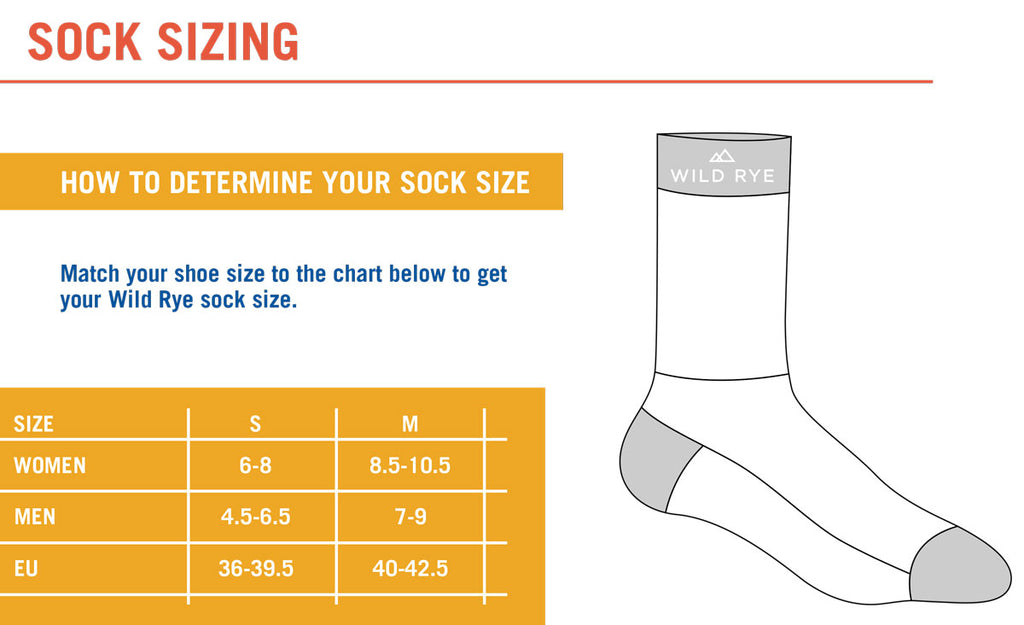 Sock size chart