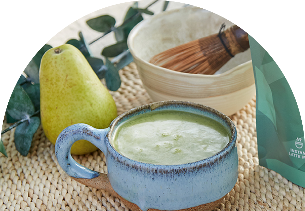 Cinnamon Coconut Almond Matcha Latte