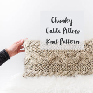 Chunky Cable Pillow Knitting Pattern La Reserve Design