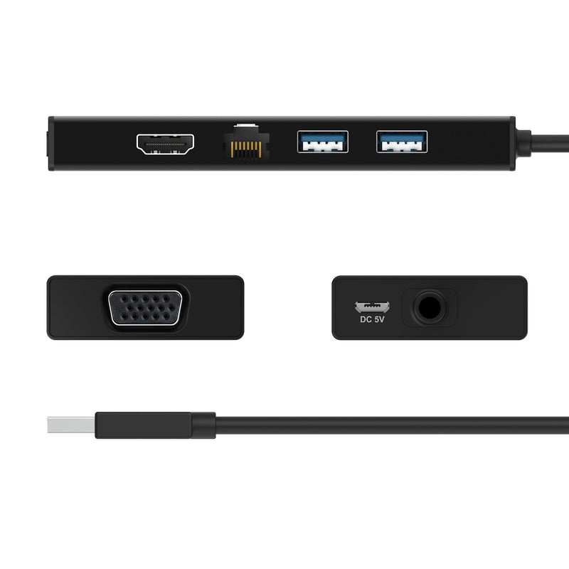 quad usb hub with ethernet port