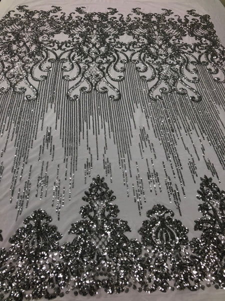 silver lace fabric by the yard