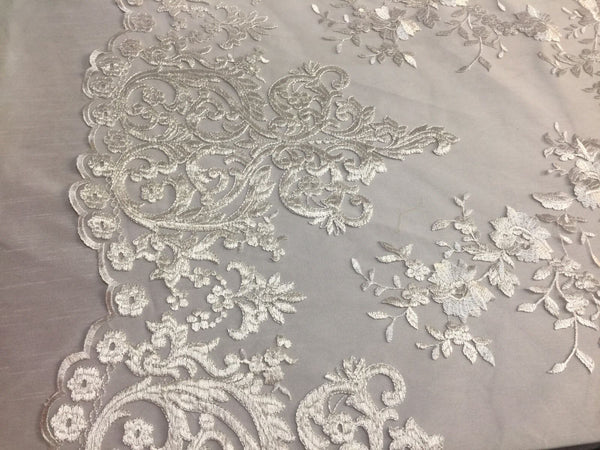 stretch embroidered lace fabric