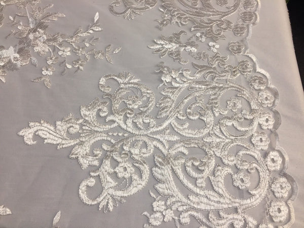 stretch embroidered lace fabric