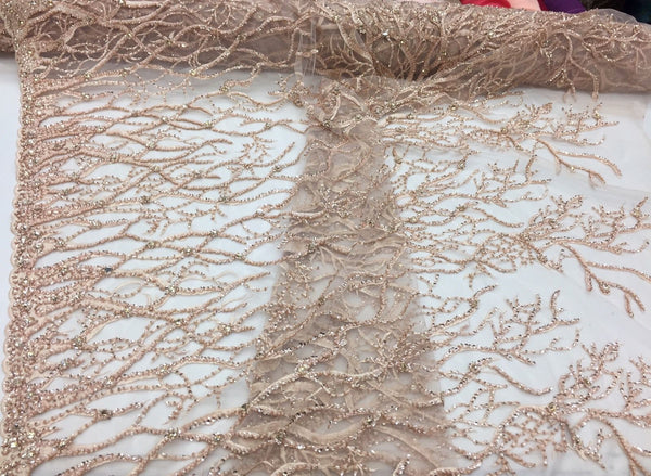 blush lace fabric