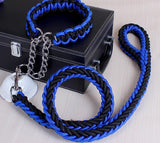 High Quality Braided Rope Collar & Leash Set - Available in 15 Colors and 4 Sizes