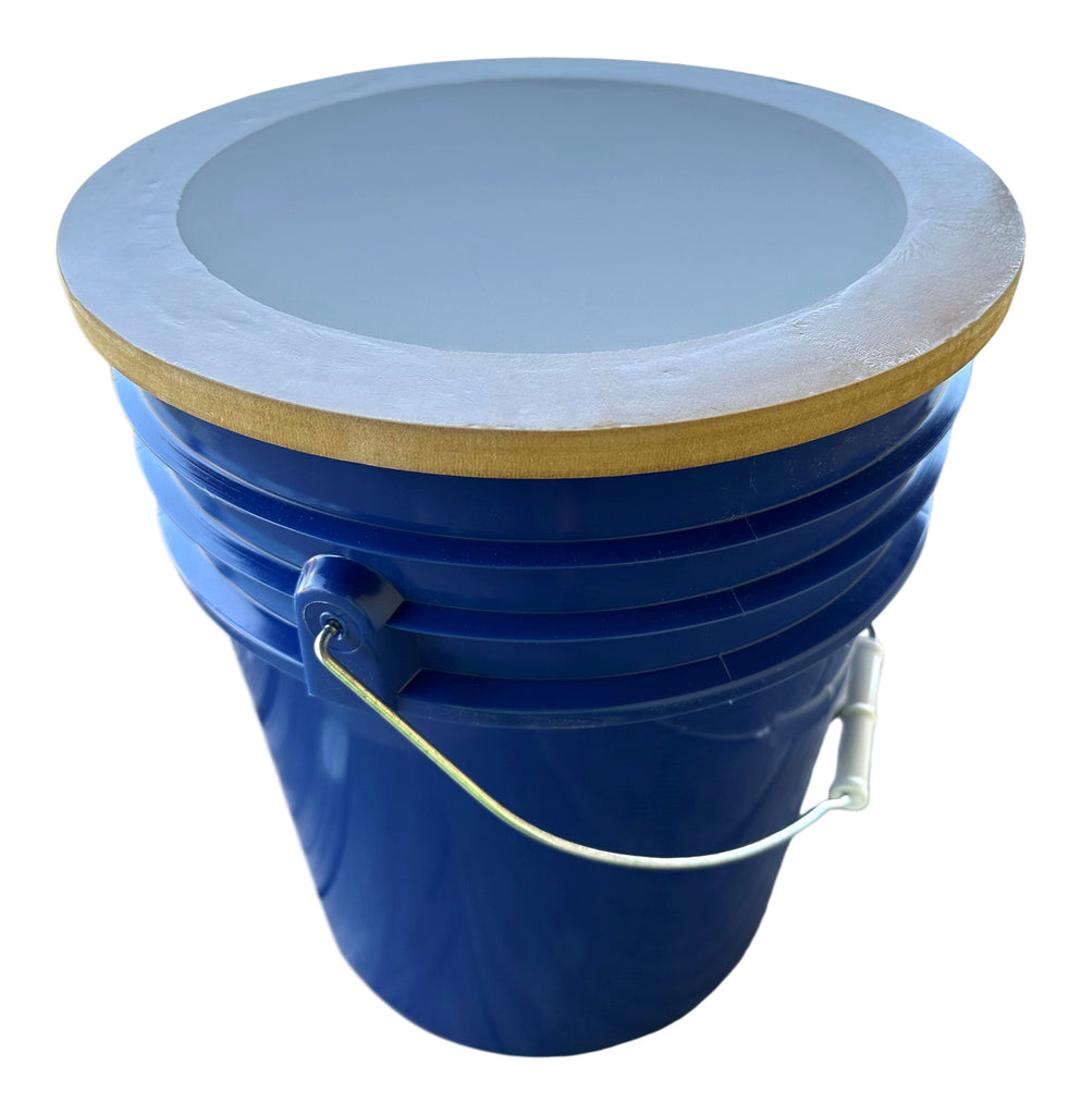 5 Gallon Plastic Bucket Blue 3 Pack