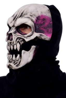 Yahenda 3 Pcs Grim Reaper Costume Black Full Face Mask Medieval Cowl  Skeleton Gloves Accessory Set Black Horror Costume Faceless Mask Ghost  Skull