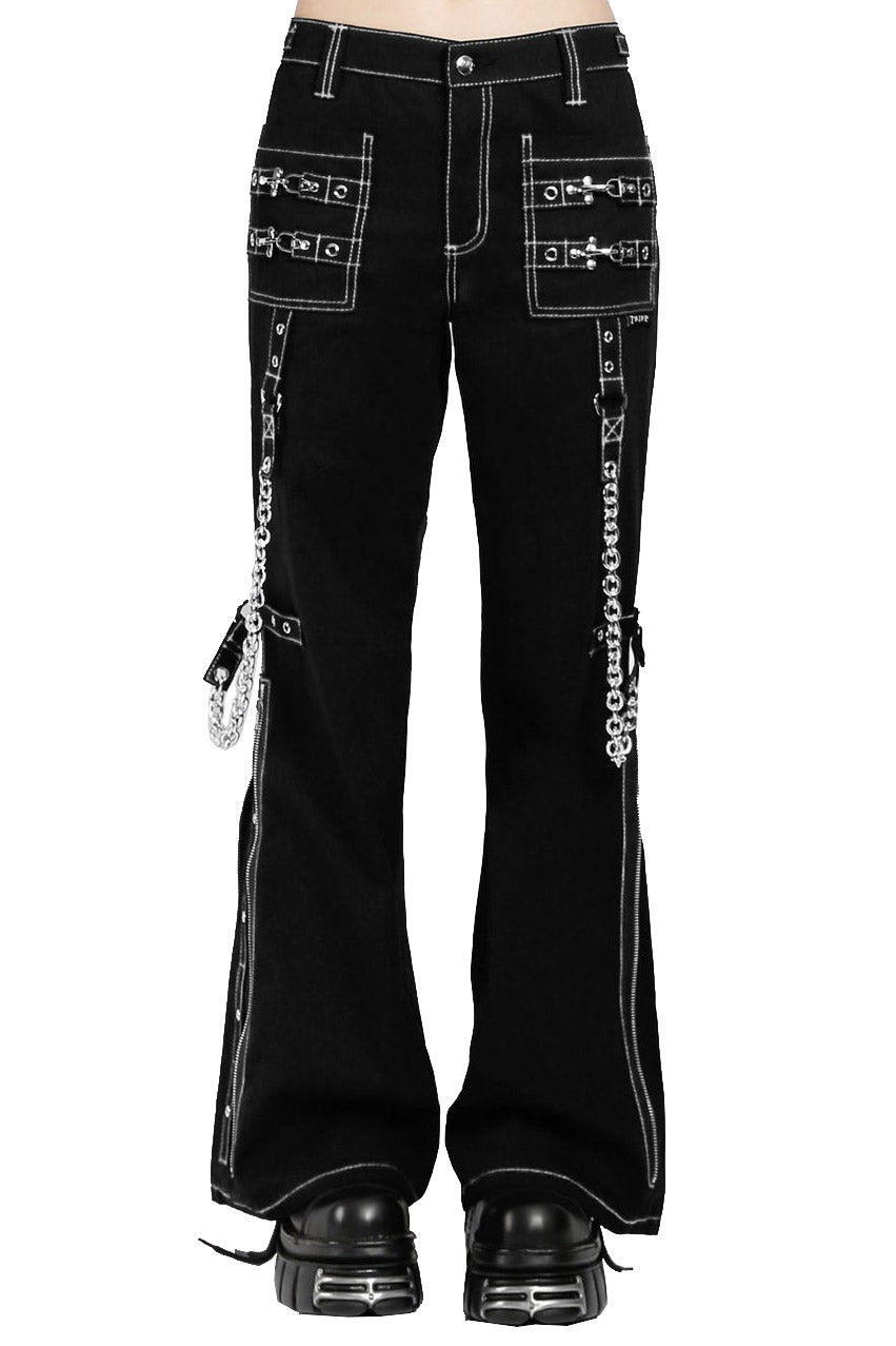Tripp NYC Hot Topic black goth vintage pants AF6654 sz 7 fits like women's  S-M