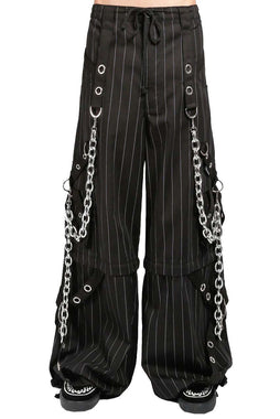 Tripp NYC Pinstripe D Ring Bondage Flare Pants – Dolls Kill