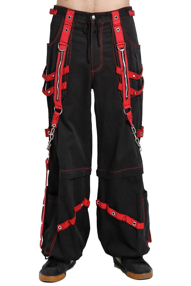 red cargo pants with chain