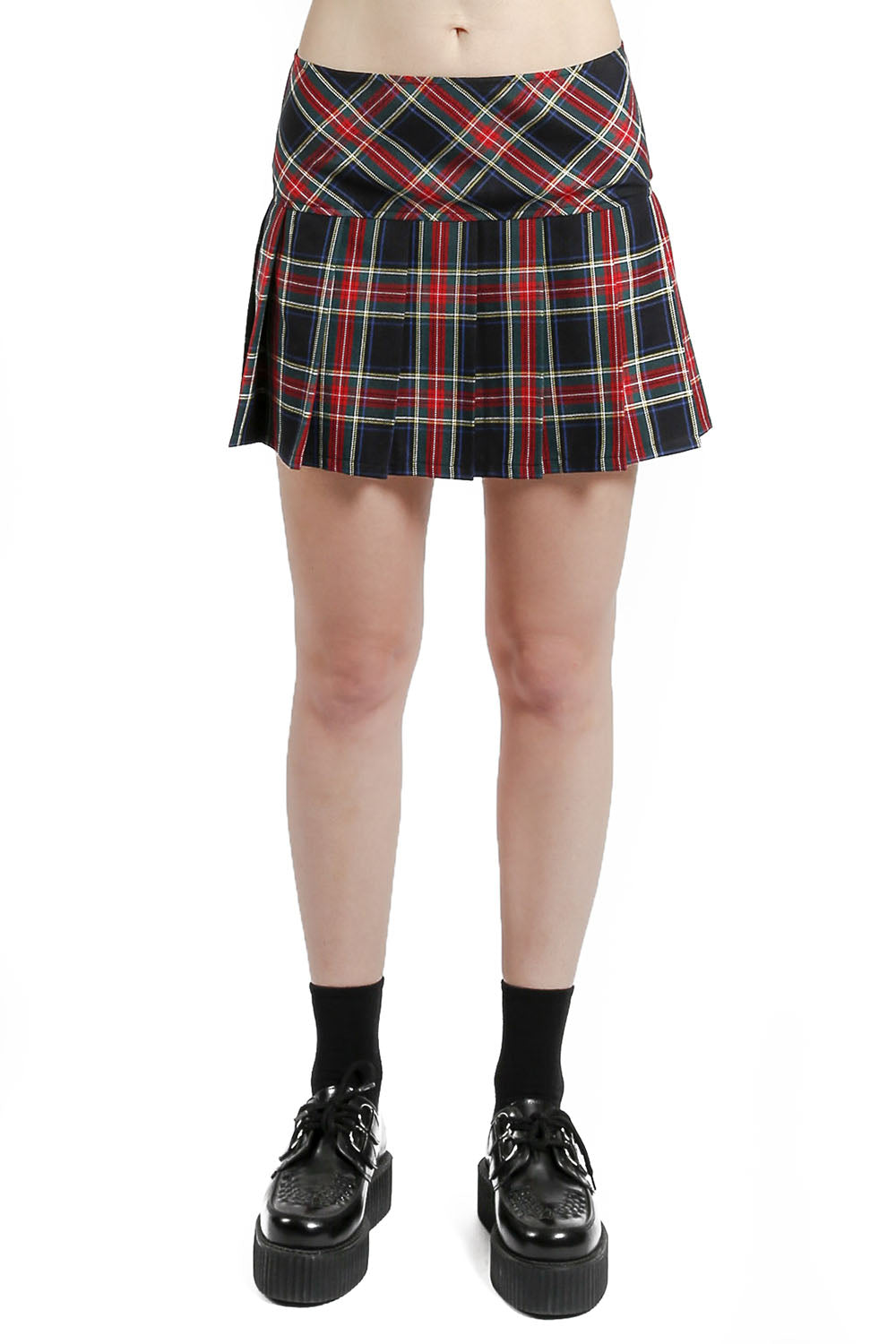 Tripp NYC Pleated Skirt [Black Plaid] – VampireFreaks