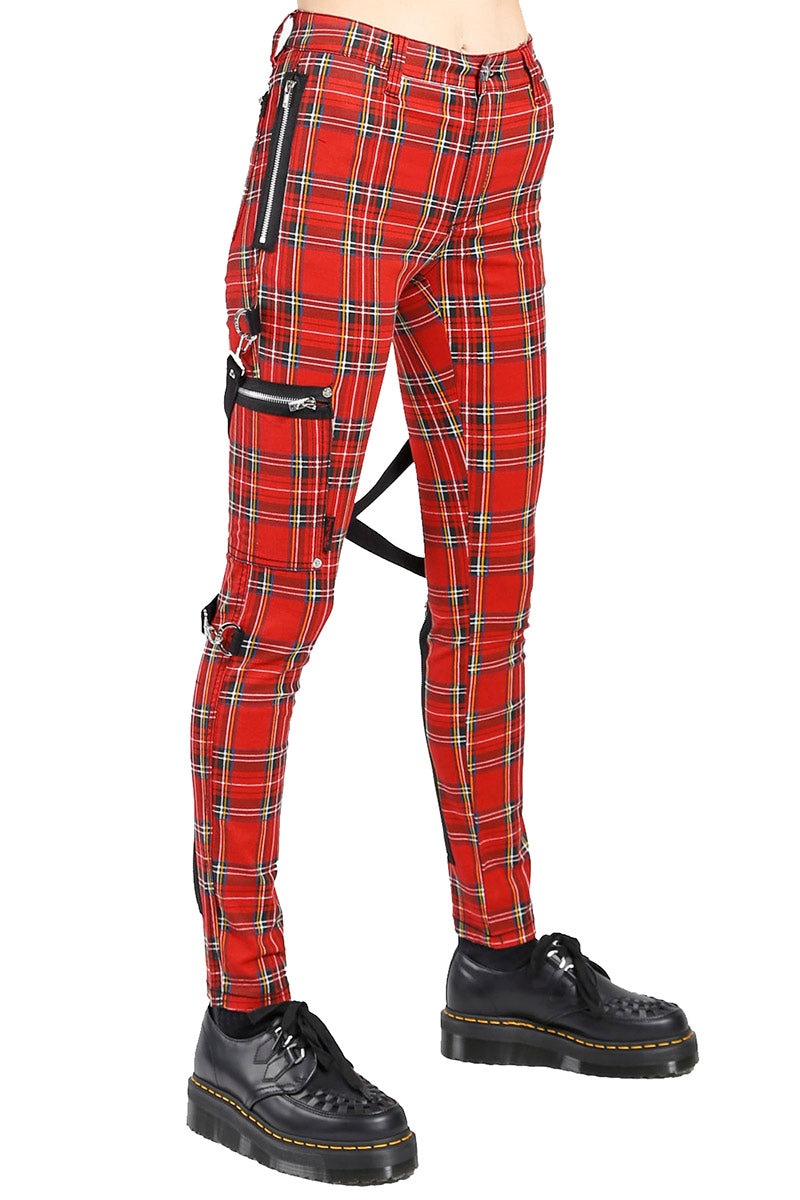 red plaid pants skinny