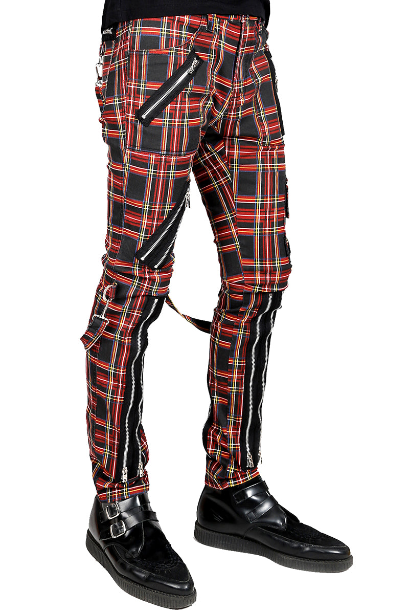 black and red plaid pants mens