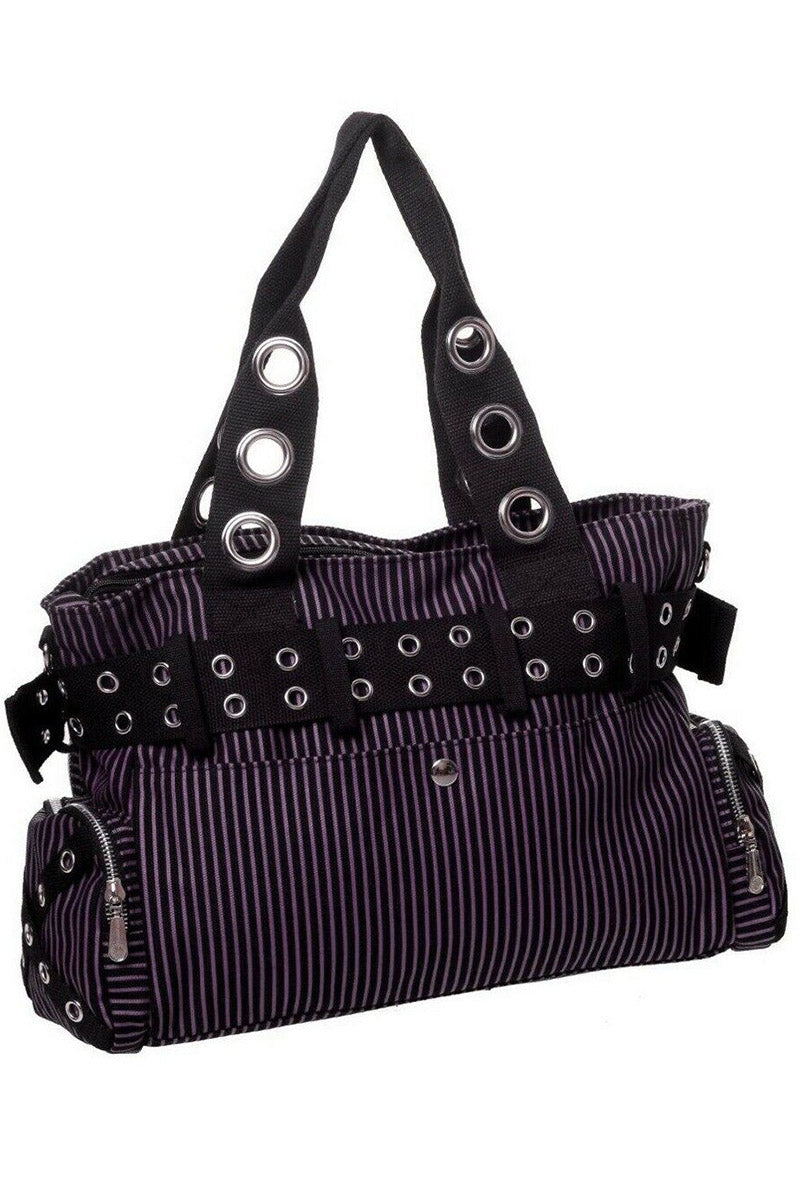 Purple Prison Stripes Handcuff Handbag