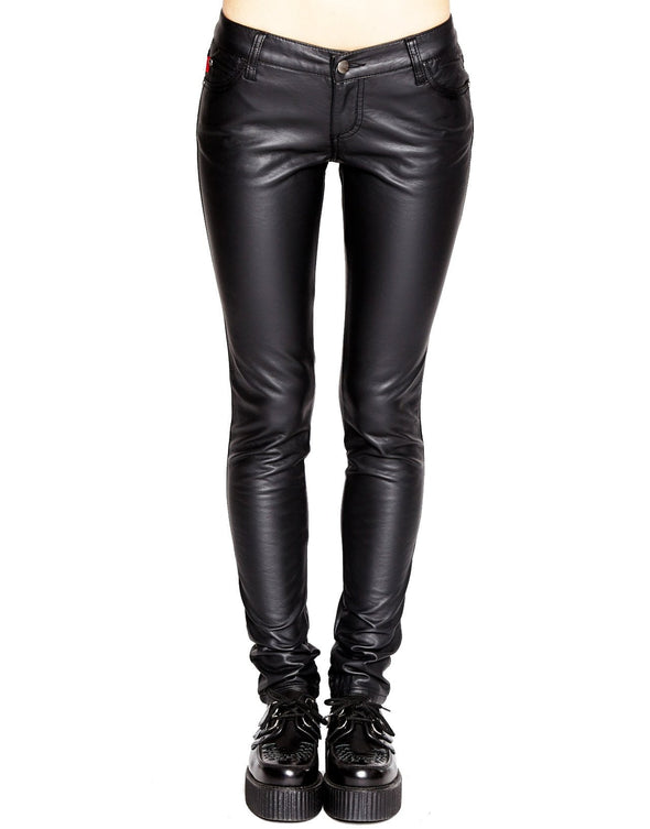 Tripp NYC Ladies Deville Pleather Faux Leather Jeans – VampireFreaks