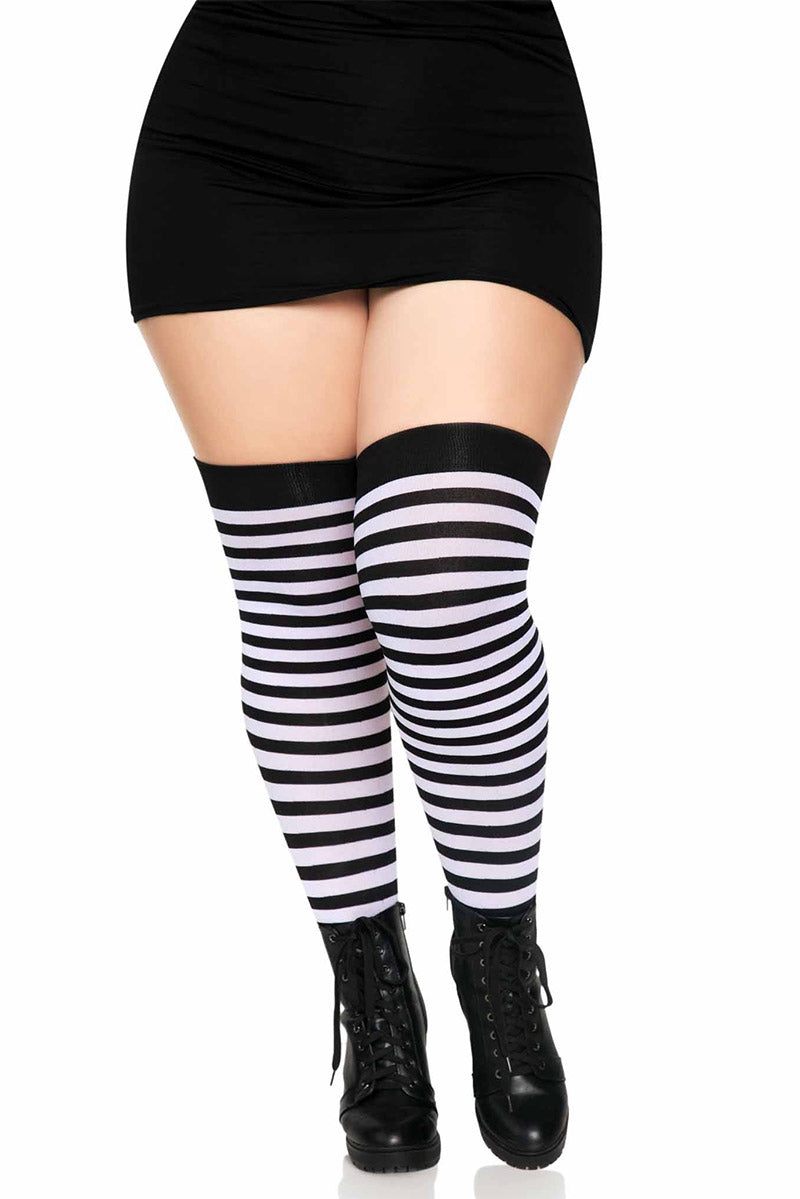 Striped Tights Standard or Plus Size