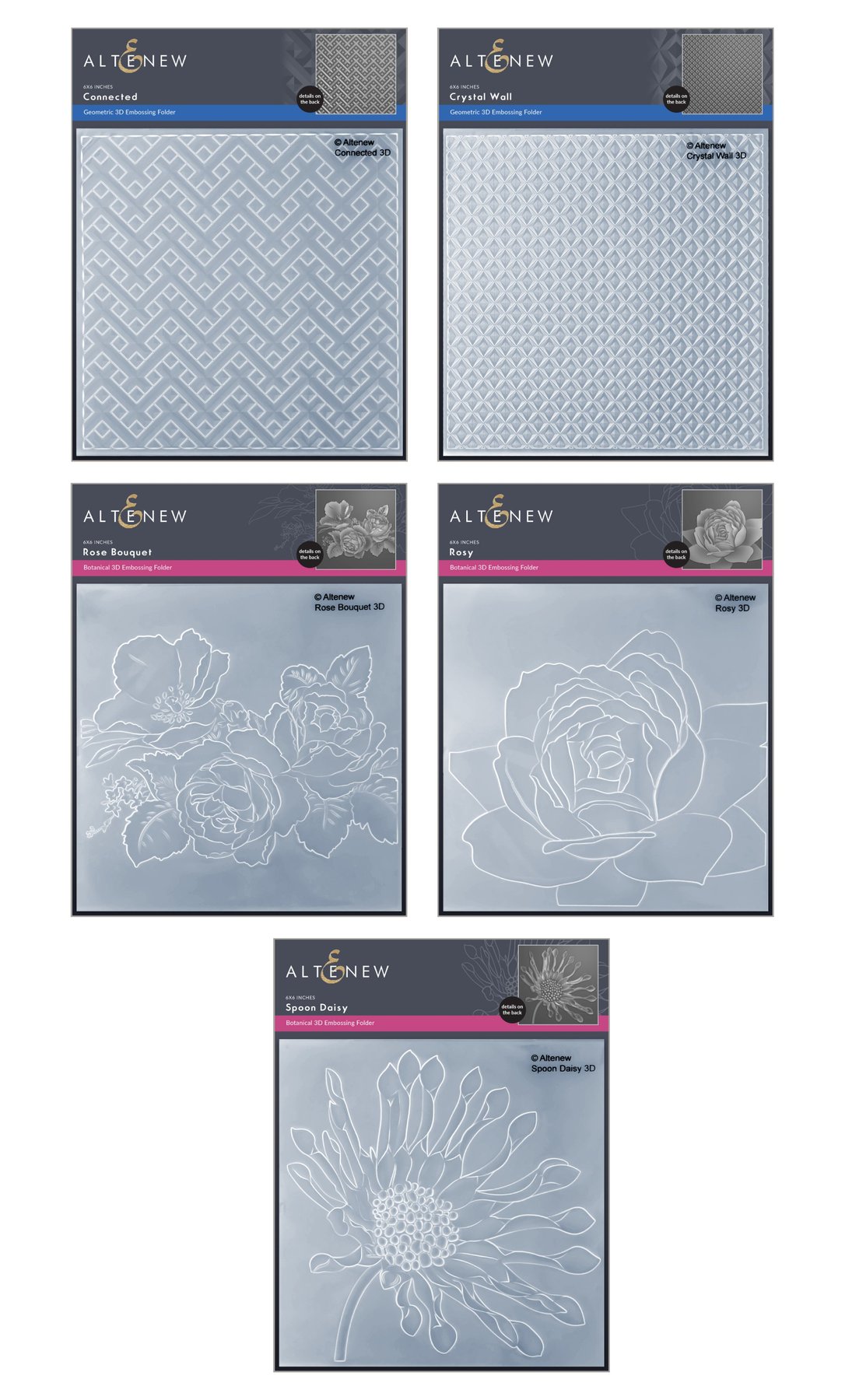 Altenew - 3D Embossing Folder - Modern Lines