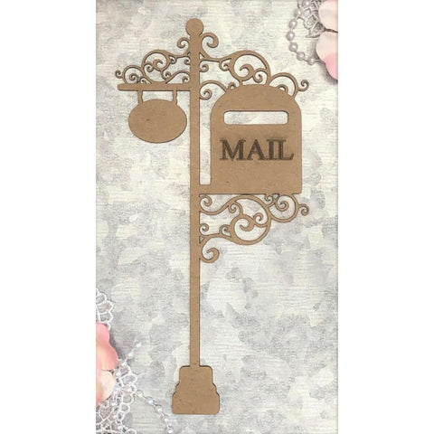 Scrapaholics - Laser Cut Chipboard 2mm Thick - Vintage Mailbox, 5.5"X2.75"