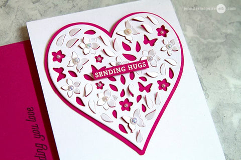 Hero Arts - Paper Layering Dies Floral Heart With Frame