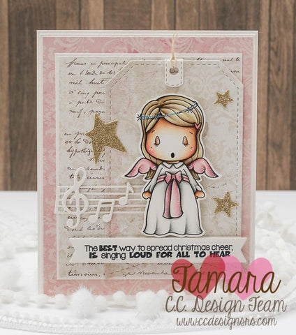 C.C. Designs - Singing Angel Swissie Clear Stamp Set