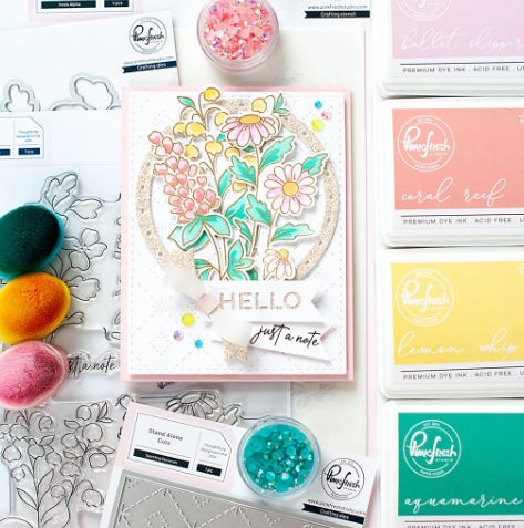 Pinkfresh Studio - Beautiful Blooms Layering Stencils – Arts and Crafts  Supplies Online Australia