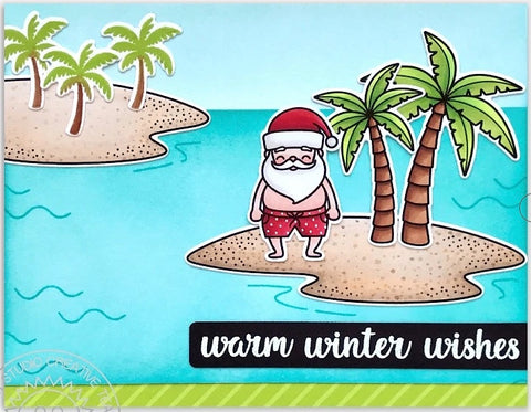 Sunny Studio Stamps - Surfing Santa Stamps