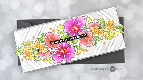 Pinkfresh - Floral Notes Coordinating Stencil Set