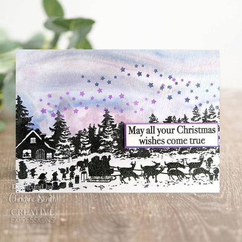 Creative Expressions - Designer Boutique Collection Santa Claus Village DL Pre Cut Rubber Stamp