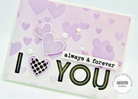 Taylored Expressions - Fill in the Blank - Love Cling & Clear Combo Stamps