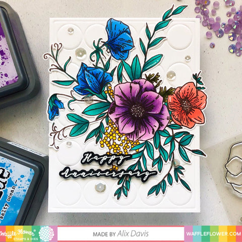 Waffle flower - Bouquet Builder 5 Stamp and Die