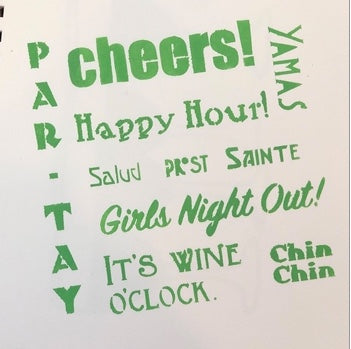 StencilGirl - CHEERS a Toast! Stencil