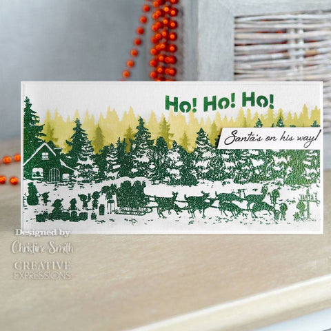 Creative Expressions - Designer Boutique Collection Santa Claus Village DL Pre Cut Rubber Stamp