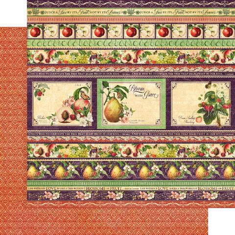 Graphic 45 - Fruit & Flora 8x8 Pad