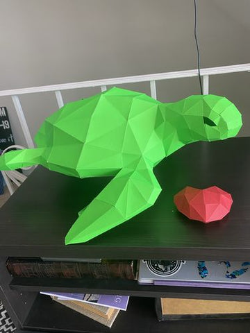 Papercraft World - 3D Papercraft Wall Sea Turtle 3D Model (Ages 12+)