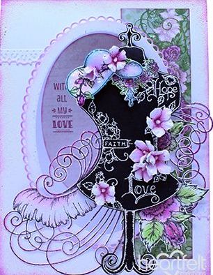 Heartfelt Creations Elements of Fashion Cling Stamp and Die Set